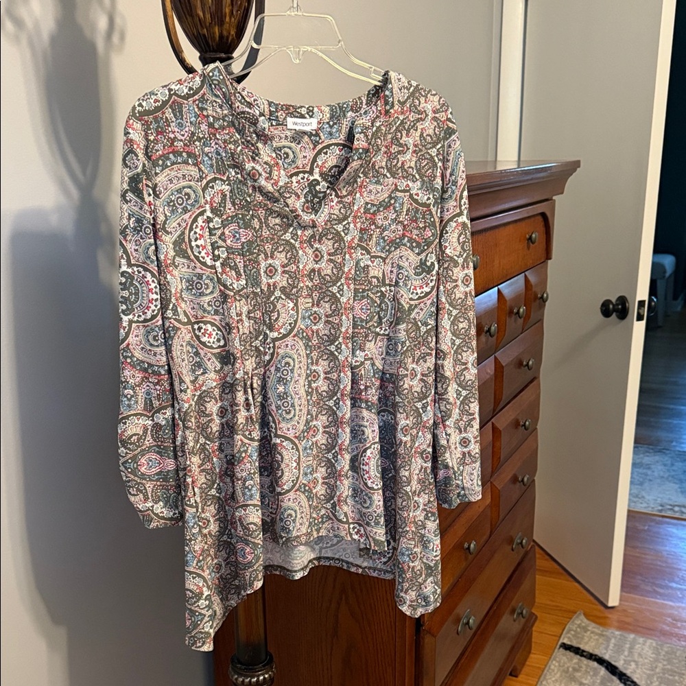 Westport Multicolor Paisley Tunic Top